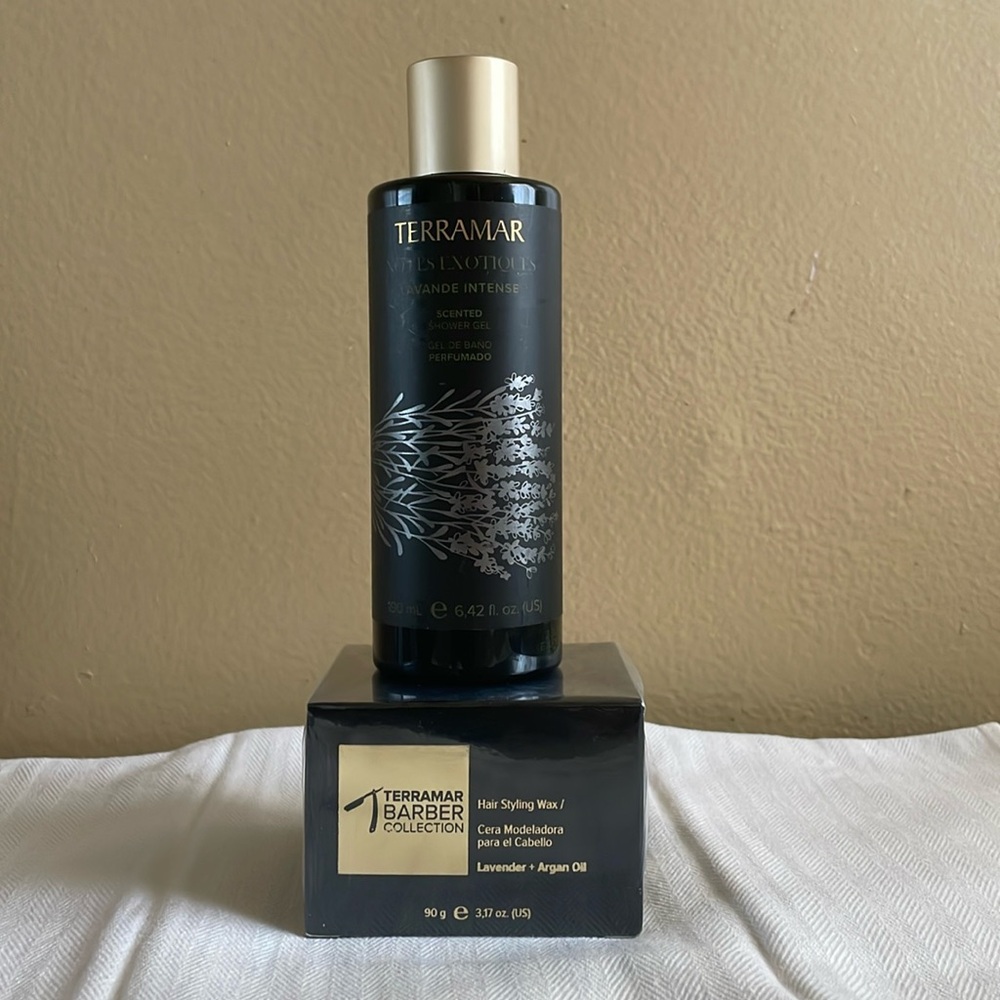 Terramar products, men’s shampoo and hair styling wax